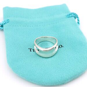 Vintage Tiffany & Co. Sterling Silver Elsa Peretti Open Side Ring Size 6.5 Italy